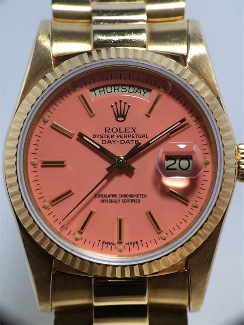 rolex coral dial|rolex watches wood dial.